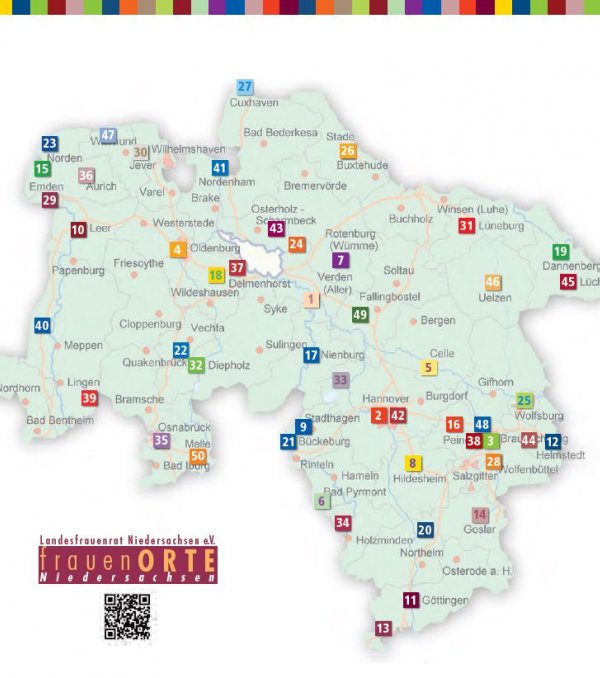 Flyer Innenseite mit Niedersachsenkarte